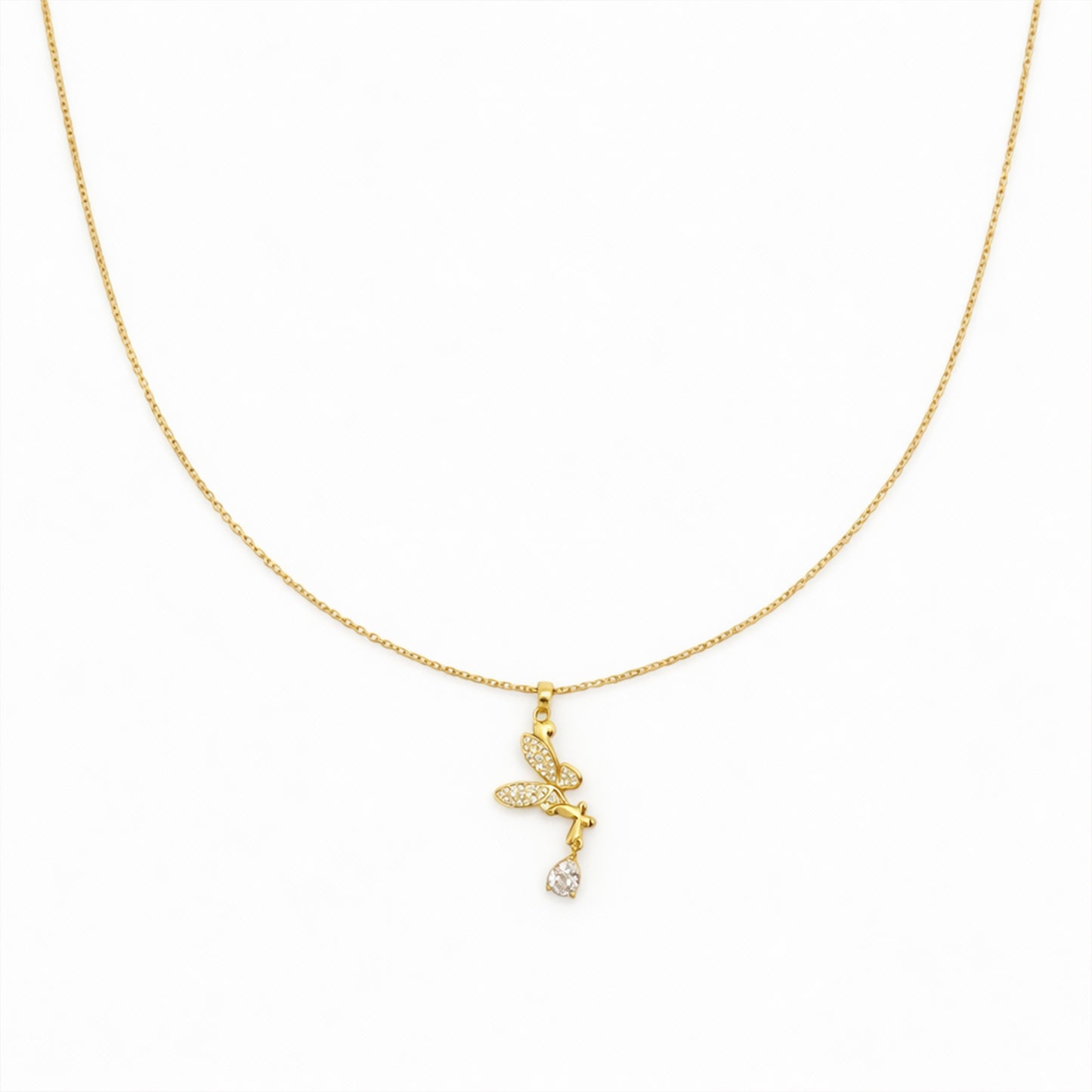 Butterfly Grace Drop Necklace