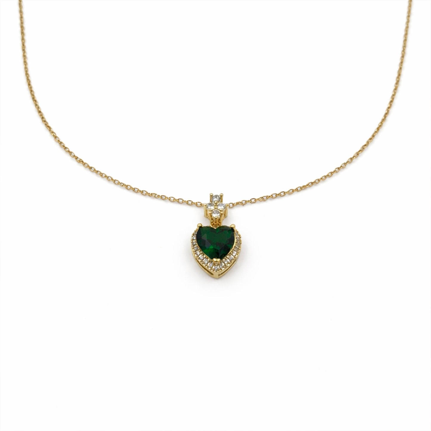Eterna Emerald Heart Pendant Necklace