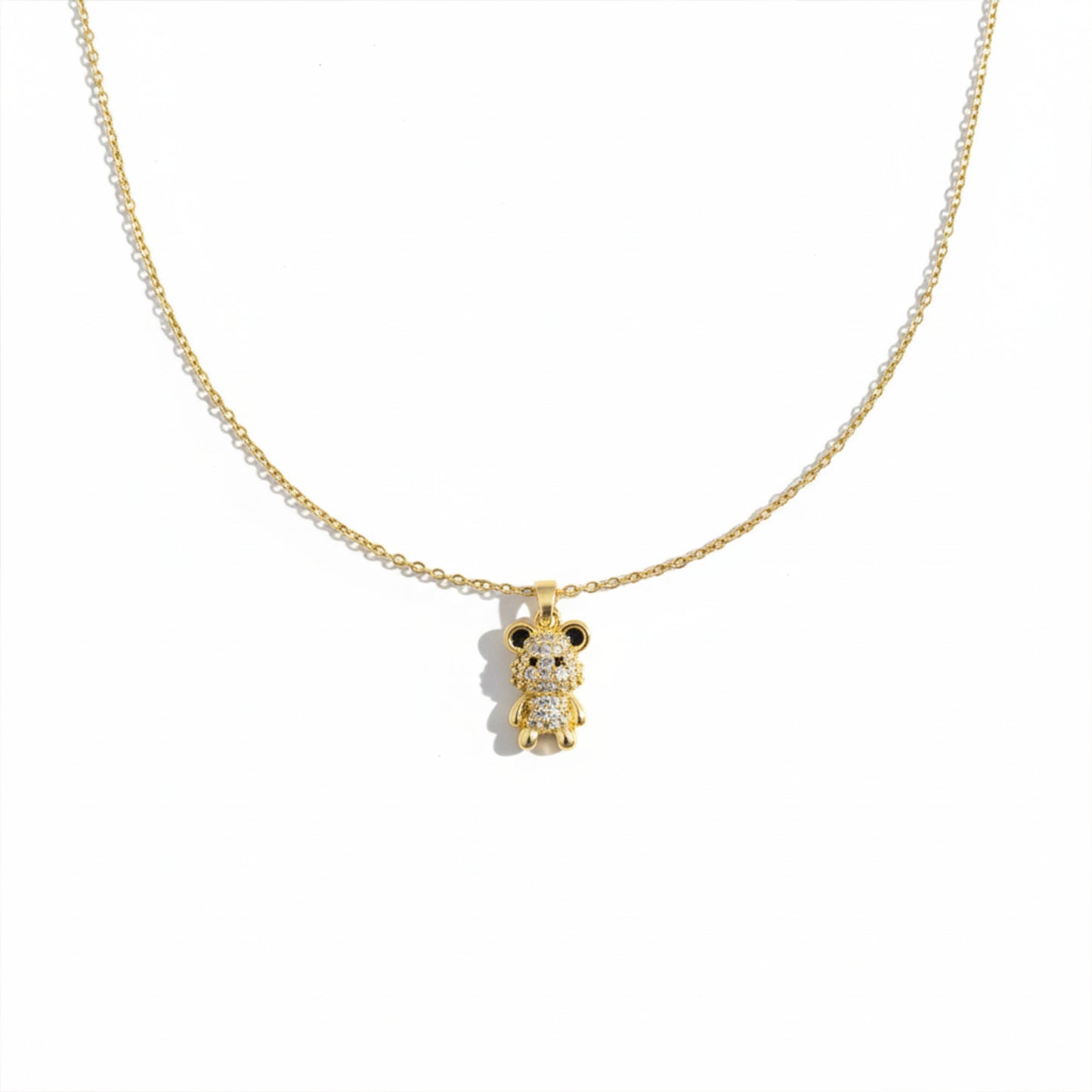 Teddy Bear Gold Necklace