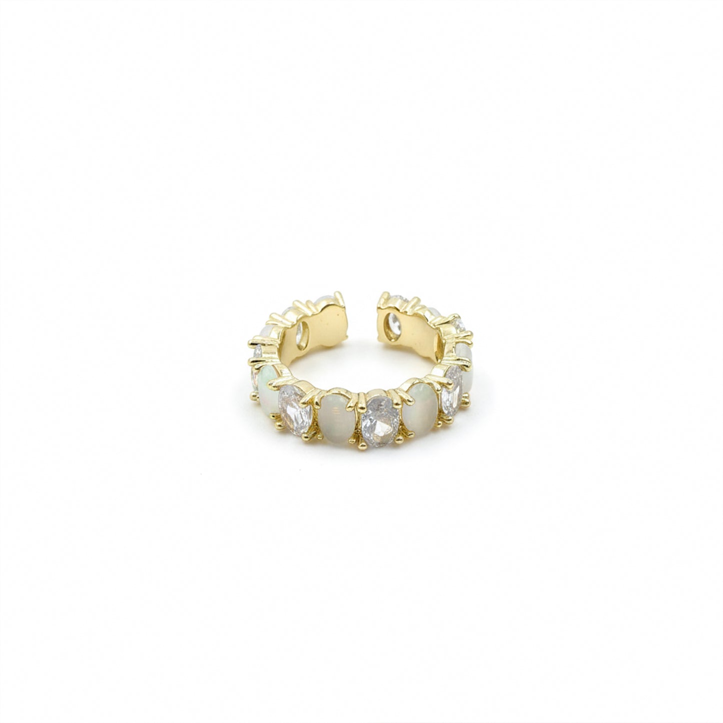 Opaline Luxe Zircon Adjustable Ring