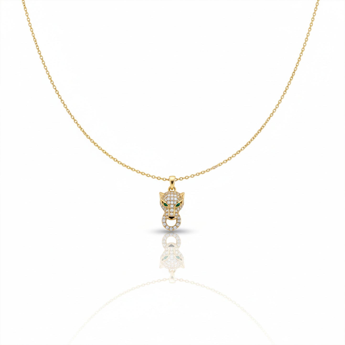 Crystal Leopard Pendant Necklace