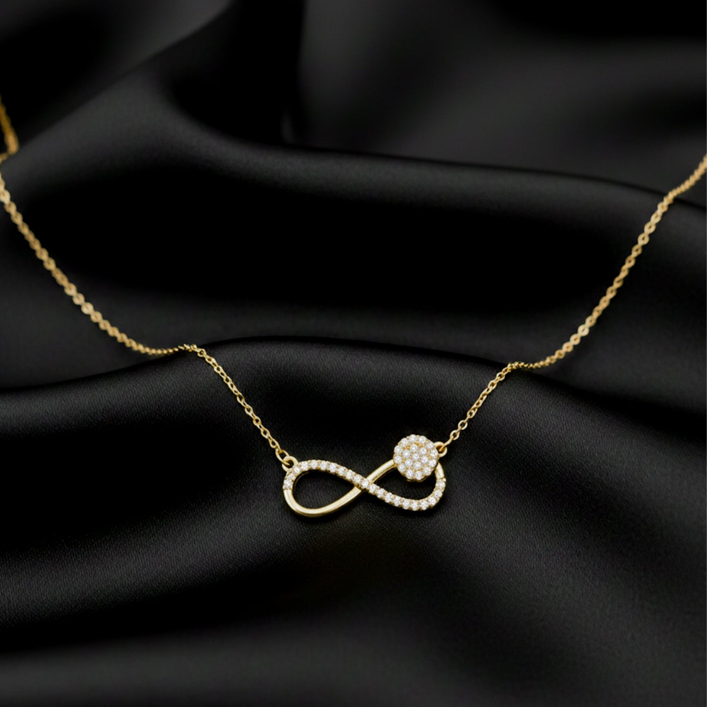 Aurelia Diamond Infinity Gold Necklace