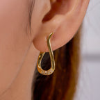 LuxeWave S-Curve Diamond Earrings