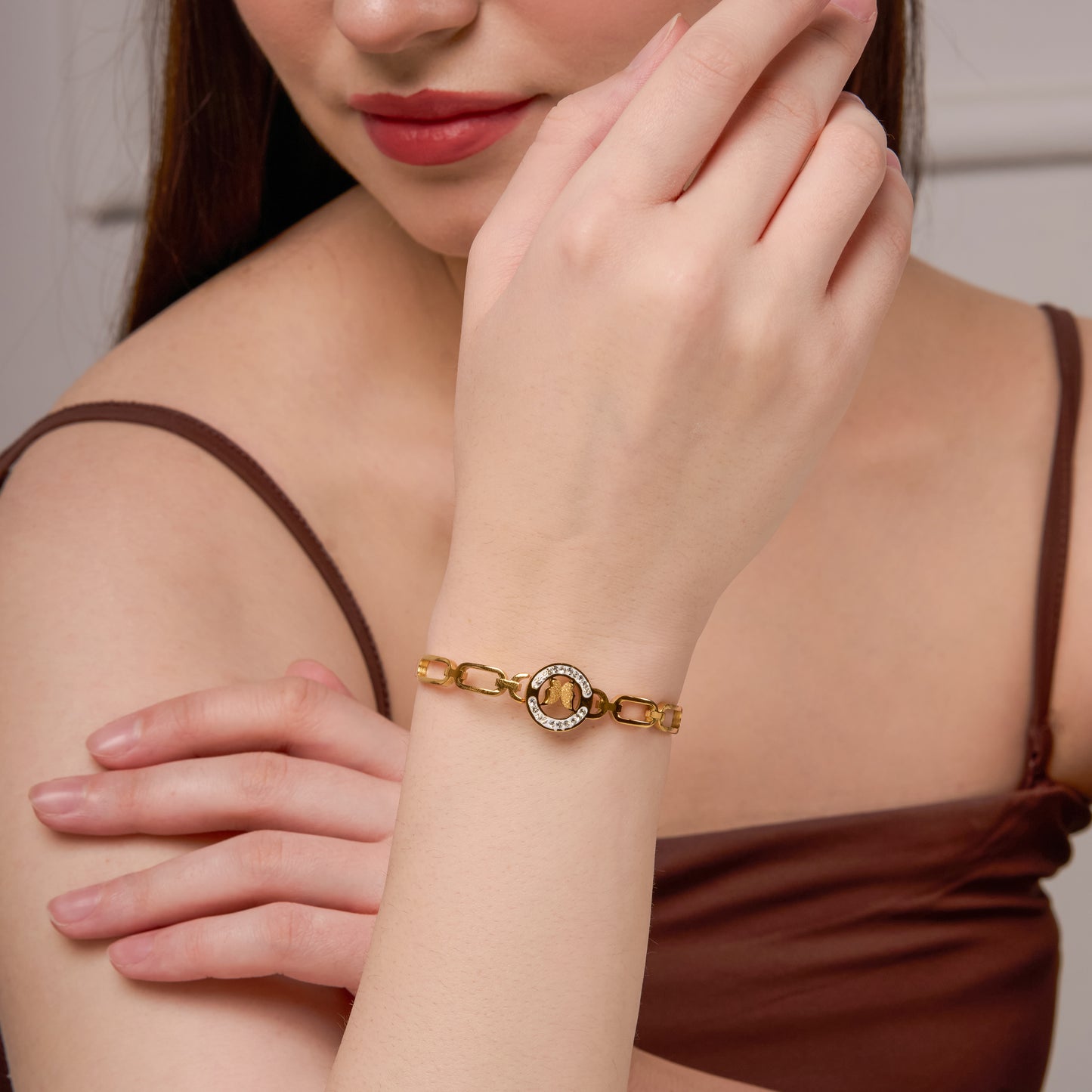 Equestrian Elegance Gold Bracelet