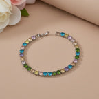 Multi-Color Gemstone Tennis Bracelet