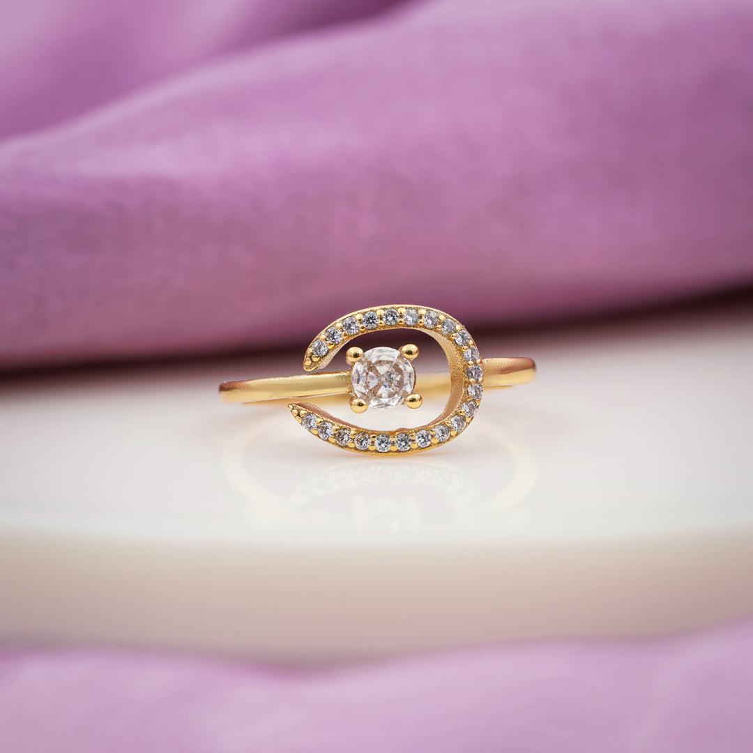 Luxpenny Aurora Swirl Halo Ring