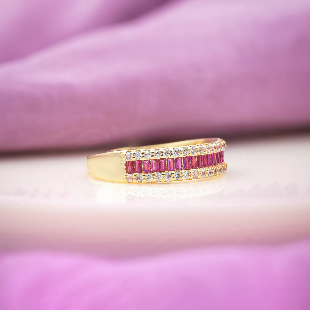 Luxpenny Ruby Royale Baguette Ring