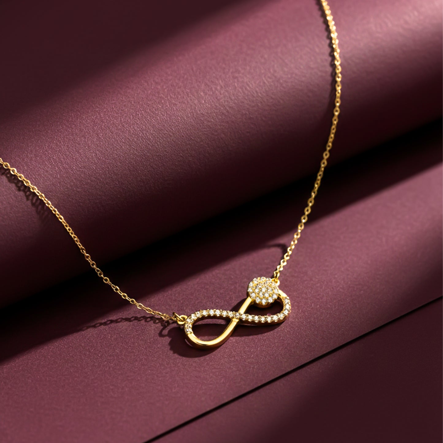 Aurelia Diamond Infinity Gold Necklace