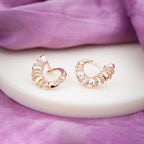 Diamond Enamel Hoop Earrings