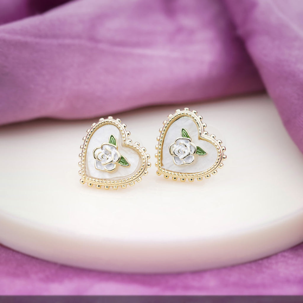 Opulent Heart Blossom Earrings
