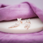 Butterfly Crystal Tassel Earrings