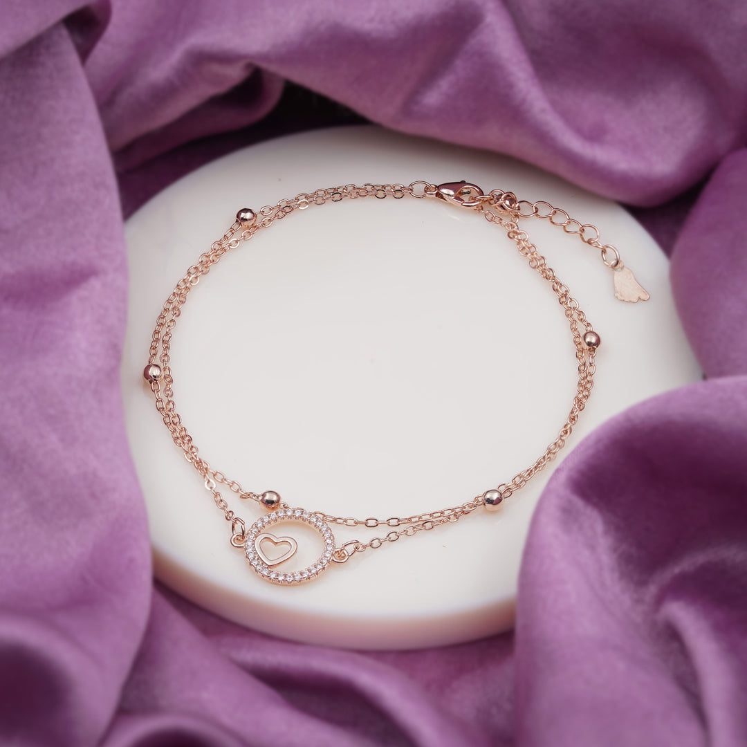 LuxeLove Heart Anklet