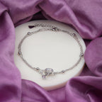 Celestial Knot Silver Anklet