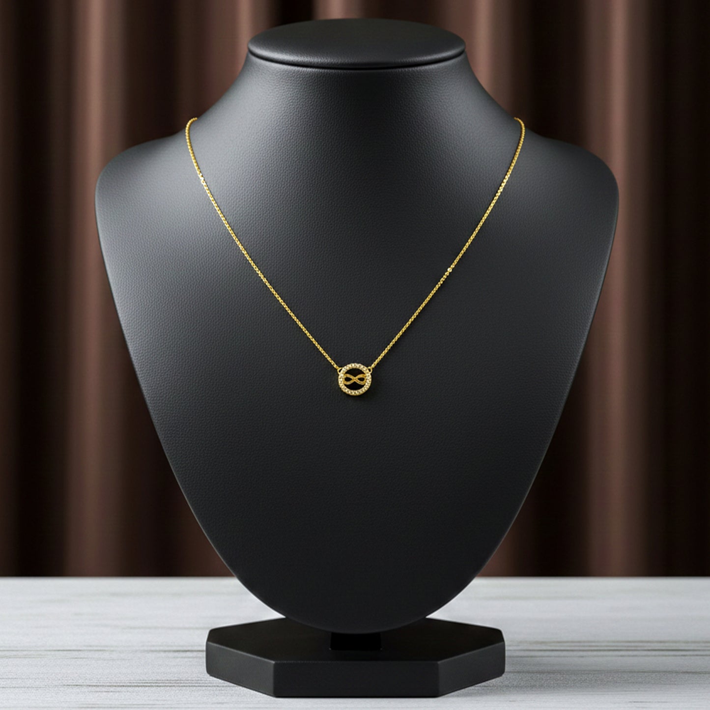 Elegant Gold Infinity Necklace