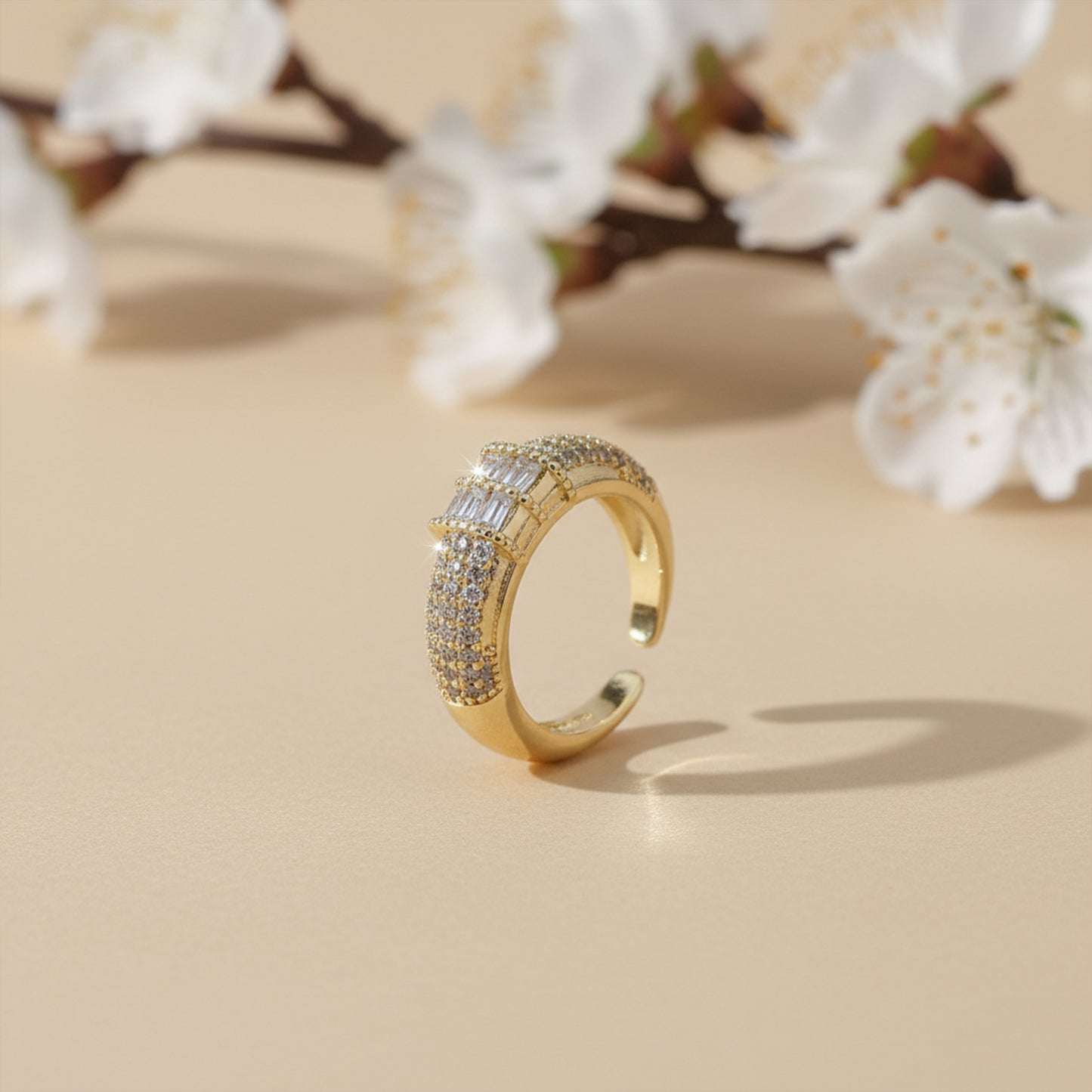 Imperial Baguette Luxe Zircon Ring