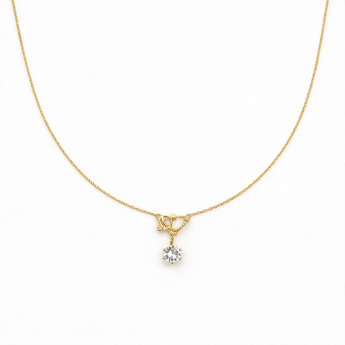 Solitaire Diamond Pendant Necklace