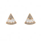 Opulence Arc Crystal Stud Earrings