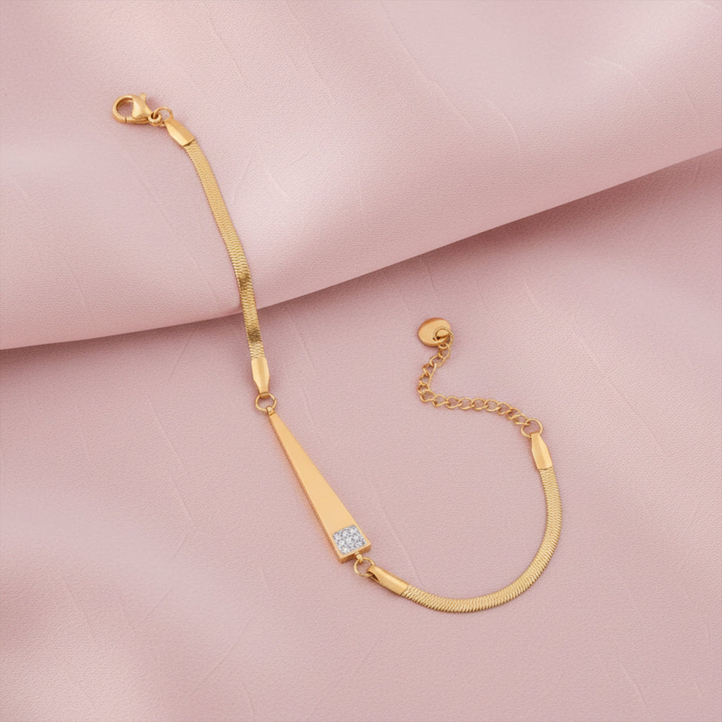 Imperial Gold Bar Snake Chain Bracelet