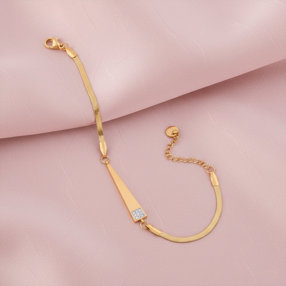 Imperial Gold Bar Snake Chain Bracelet
