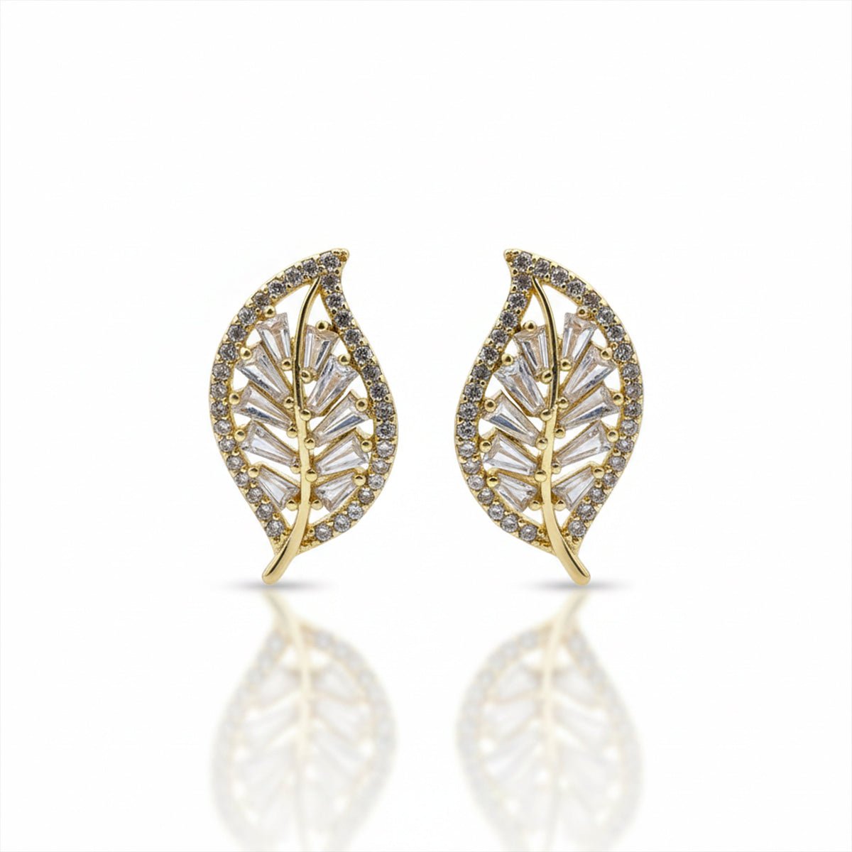 Leaf Luxe Stud Earrings