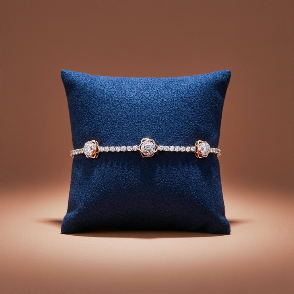 Rose Elegance Diamond Bracelet