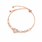 Zircon Heart Slider Bracelet