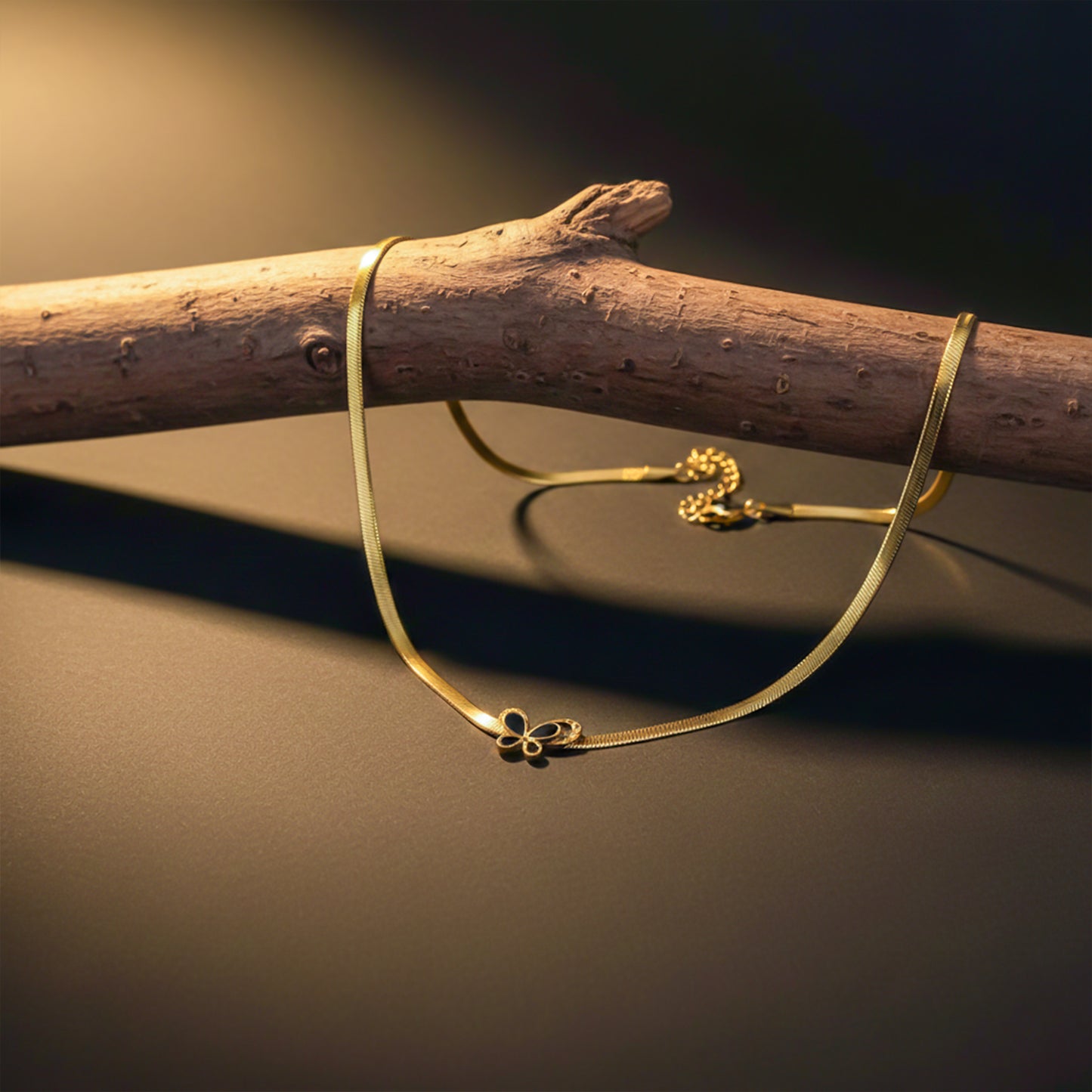 Dainty Minimal Flower Gold Chain Necklace