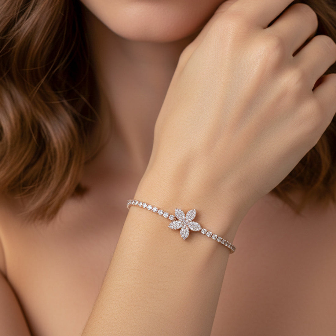 Flora Royale Diamond Tennis Bracelet”