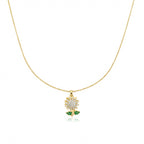 Sunflower Gold Pendant Necklace