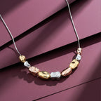 Elegant Tri Color Chunky Bead Necklace