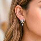 Elegant Noir Butterfly Earrings