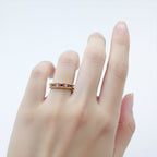 Multicolor Gemstone Open Band Ring