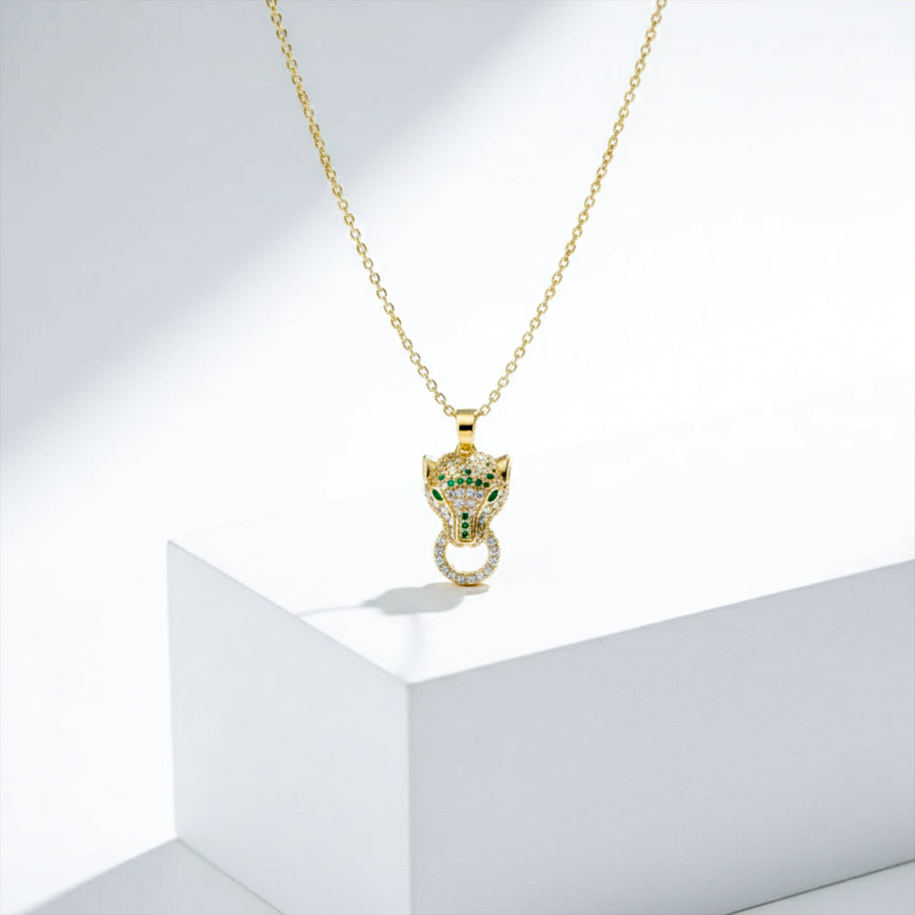 Panther Head Gold Necklace
