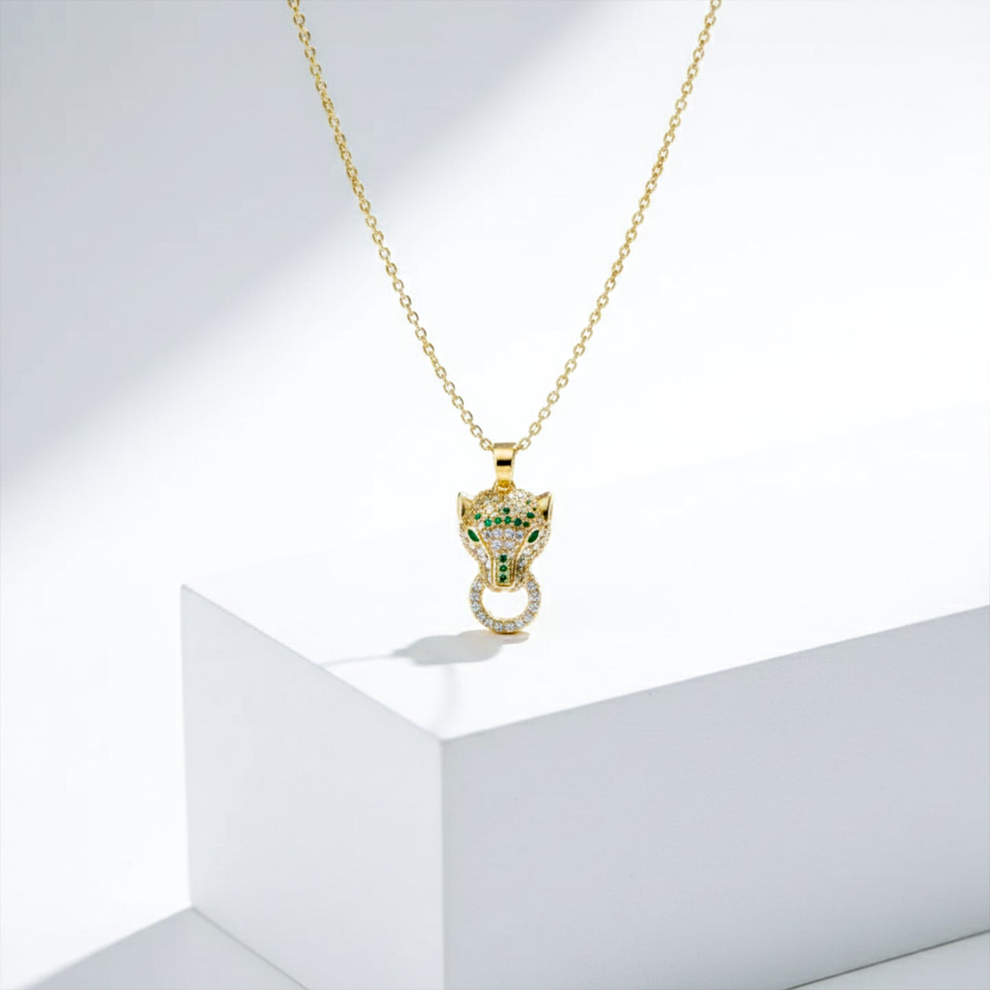 Panther Head Gold Necklace