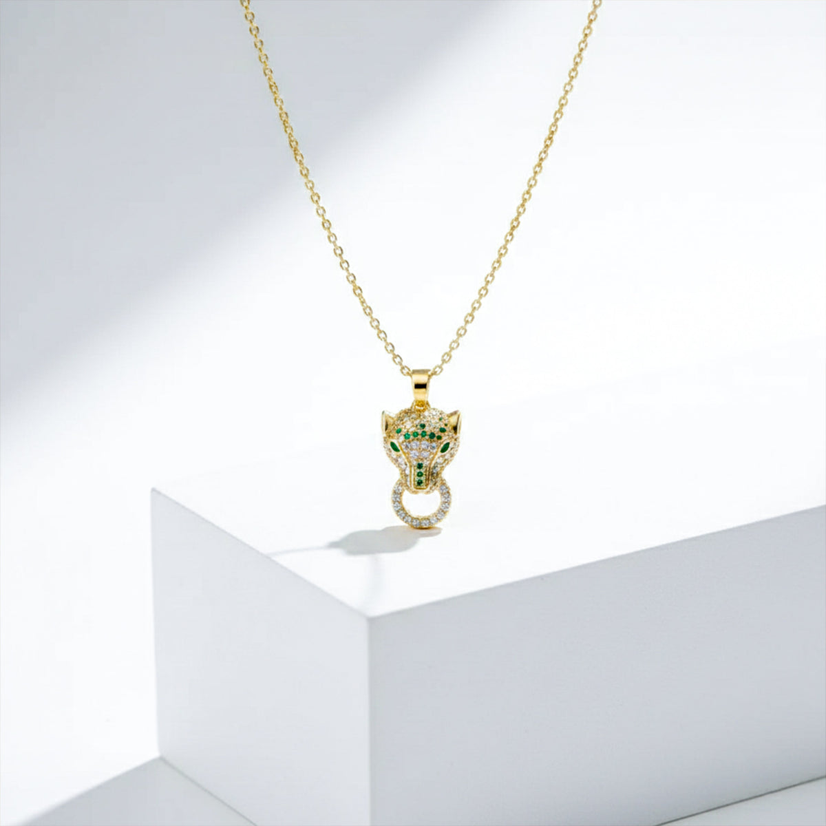 Panther Head Gold Necklace