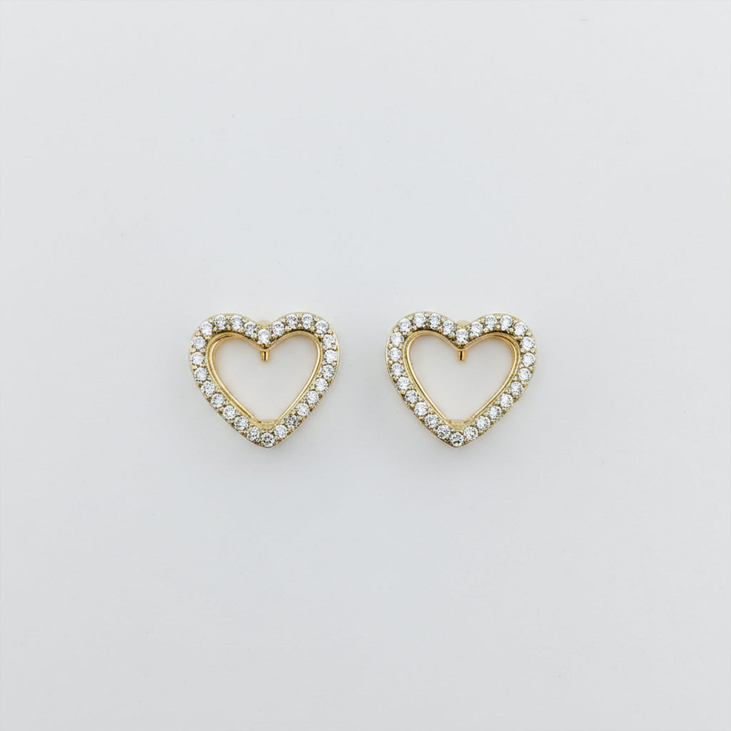 Celestia Love Crystal Heart Earrings
