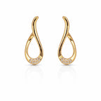 LuxeWave S-Curve Diamond Earrings