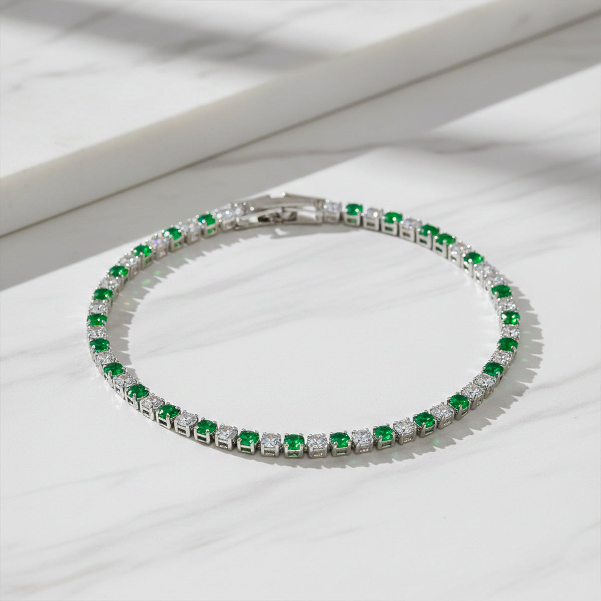 Crown Diamond Tennis Bracelet