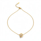 Nandini Roman Letter Gold Necklace