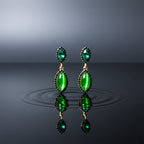 Green Radiance Drop Earrings