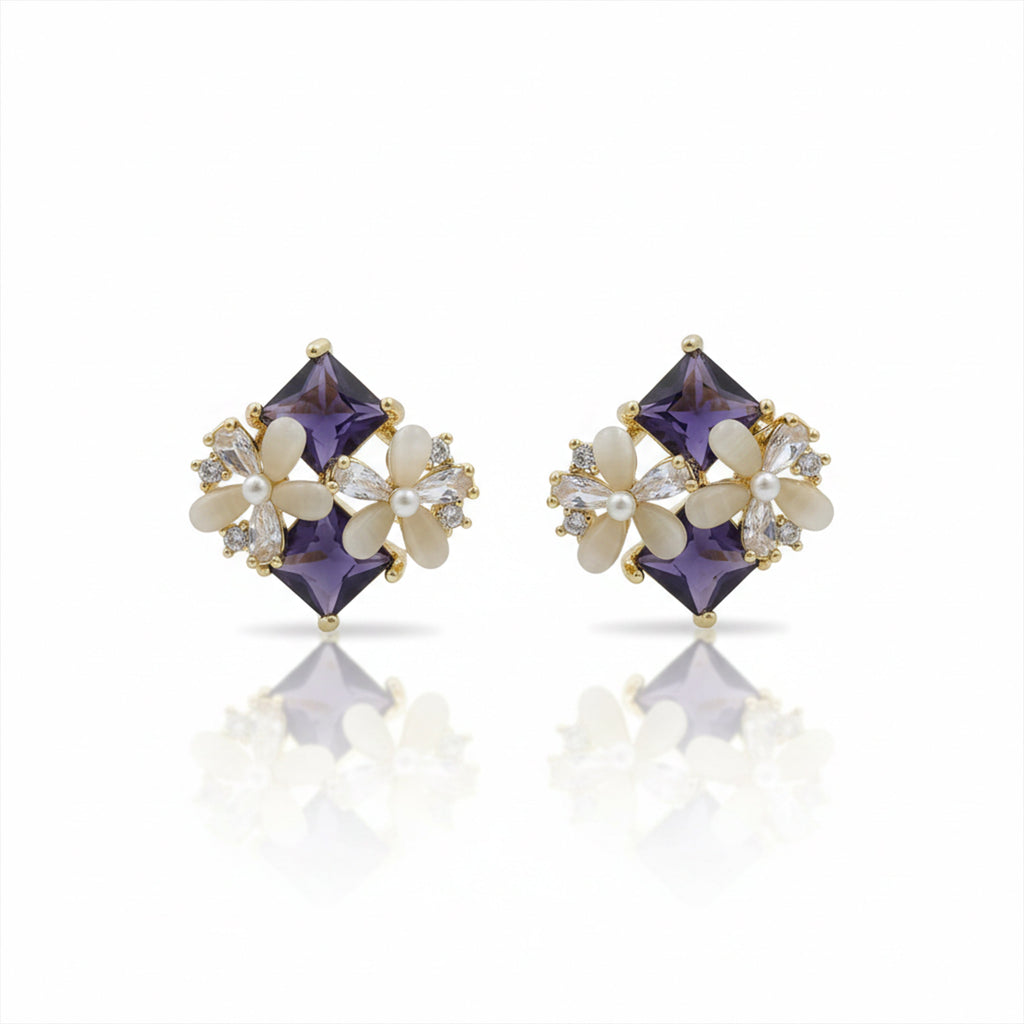 Royal Pushp Moti Stone Earrings