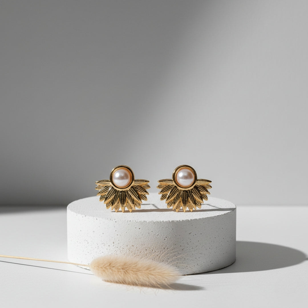 Pearl Hoop Earrings