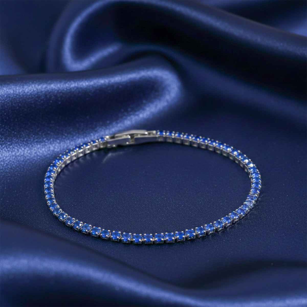 Azure Sapphire Tennis Bracelet