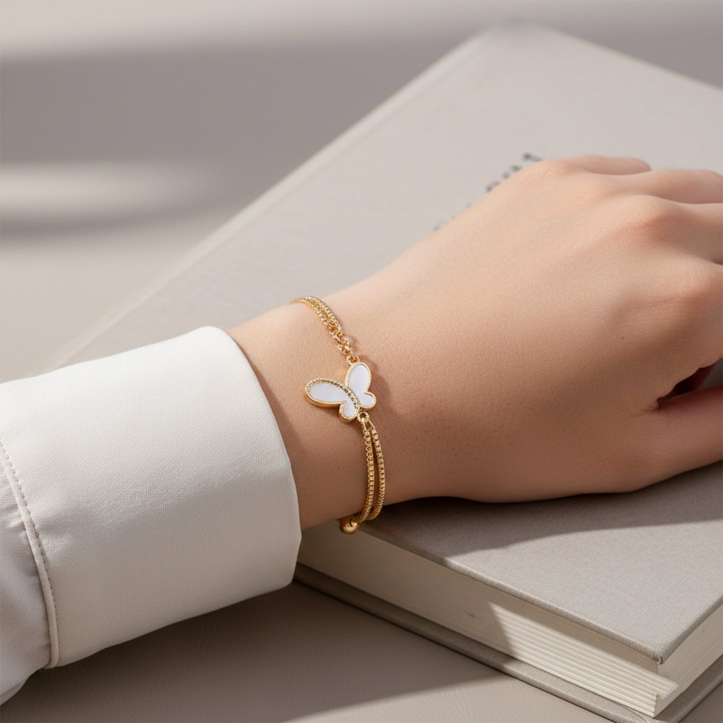 Ethereal Butterfly Stone Bracelet