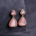 Rose Aura Gemstone Dangle Earrings