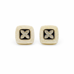 Ivory Noir Blossom Luxe Stud Earrings