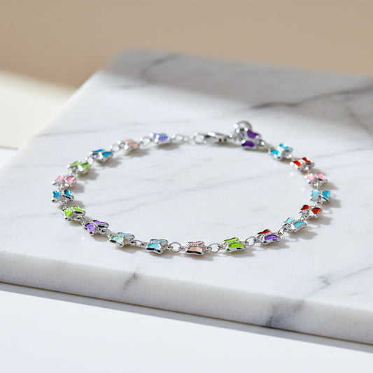 Cute Multicolor Butterfly Chain Anklet