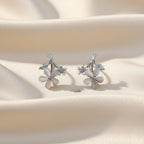 Ivory Blossom Crystal Luxe Stud Earrings