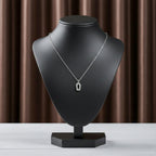Luxe Oval Crystal Pendant Necklace