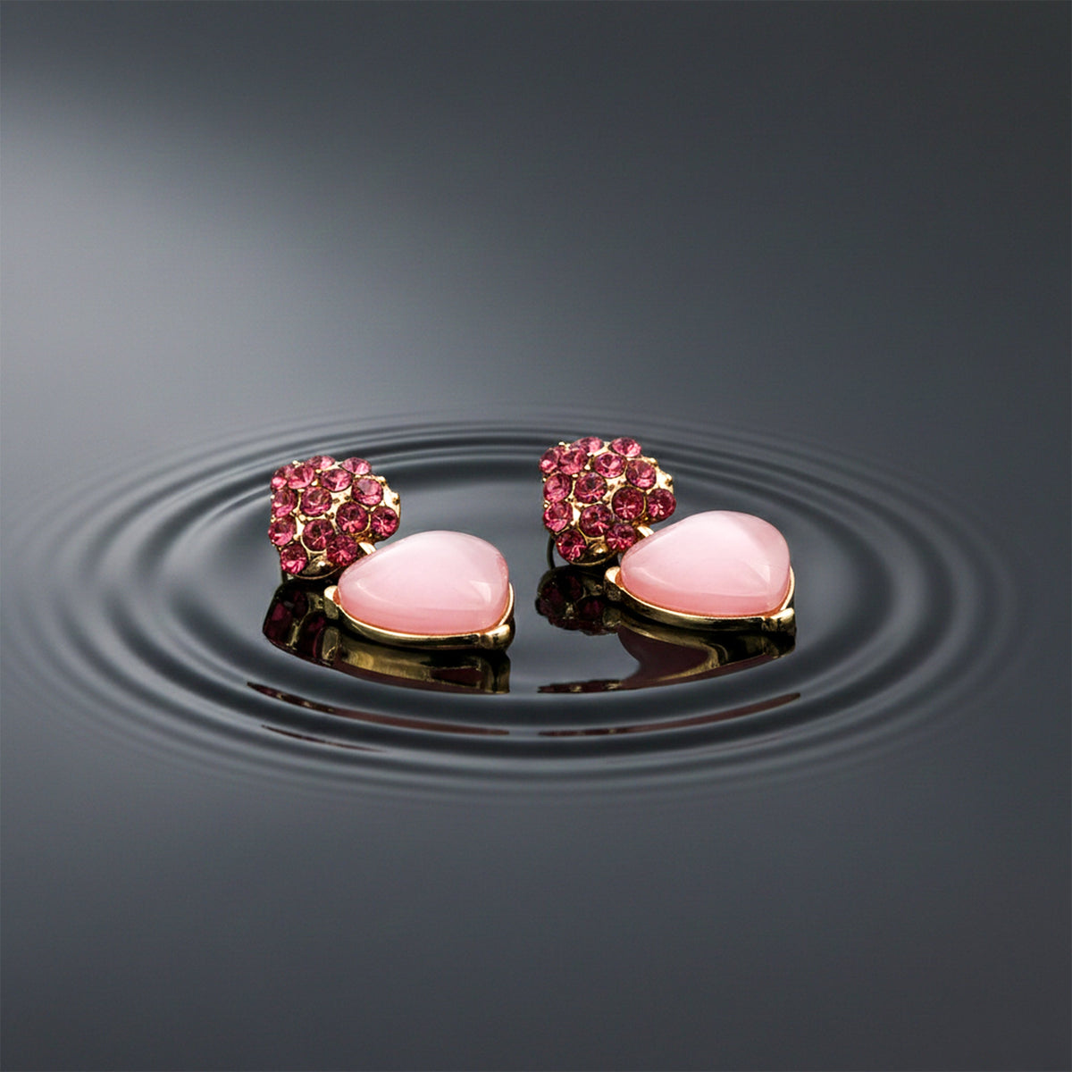 Romantic Blush Heart Earrings